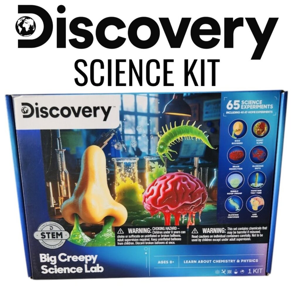 NEW Discovery Big Creepy Science Lab Kit 65 Experiments Amazing Reactions Chemis